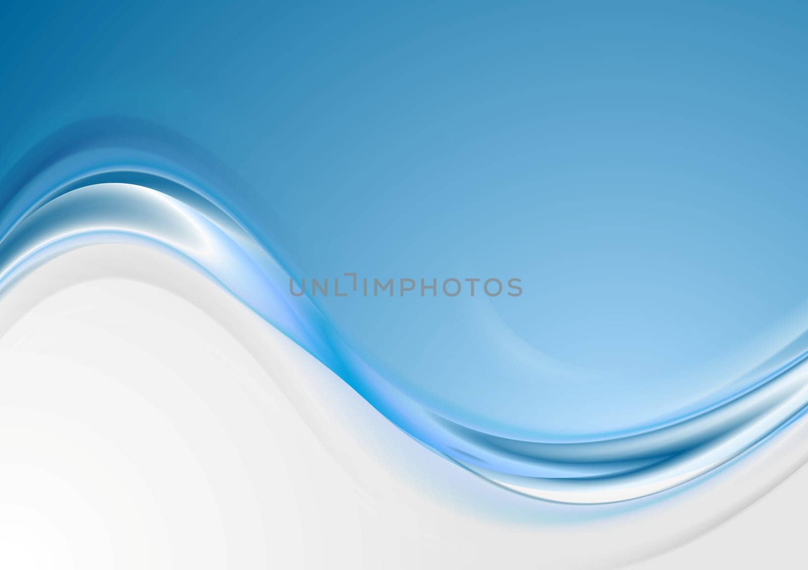 Bright blue wavy abstract vector background