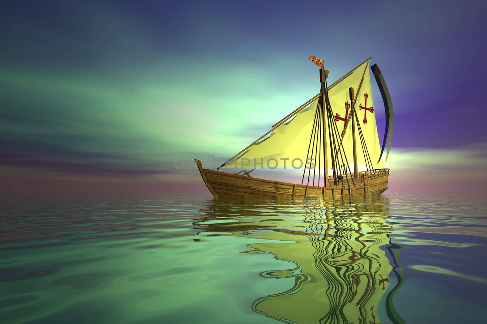 Sailing ship,3d graphics