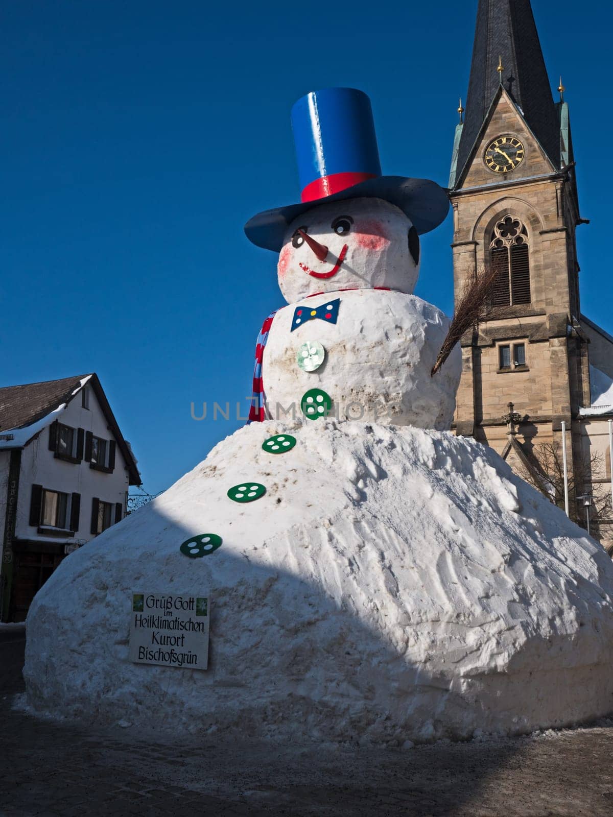 Snowman in Episcopal Green