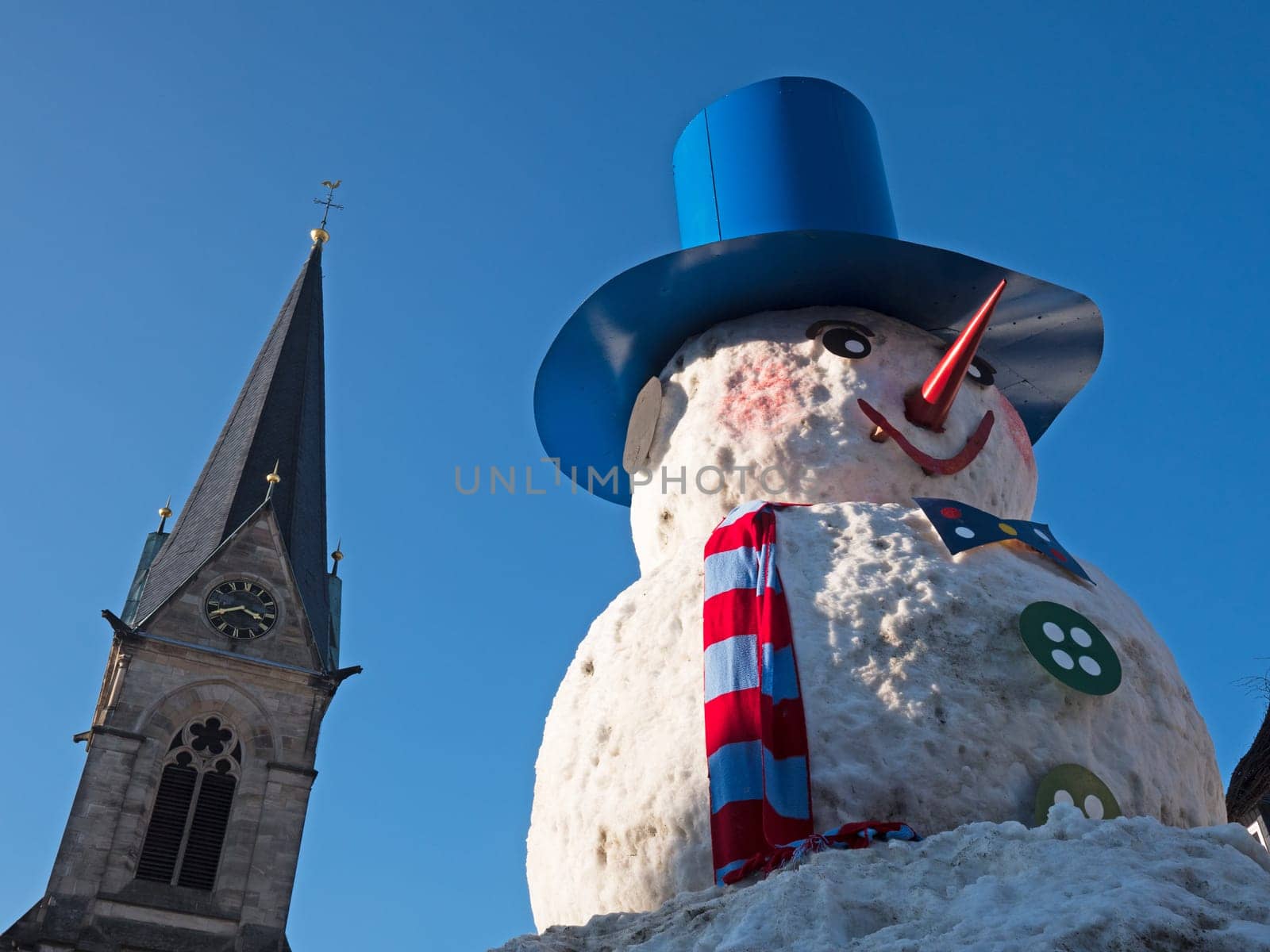 Snowman in Episcopal Green