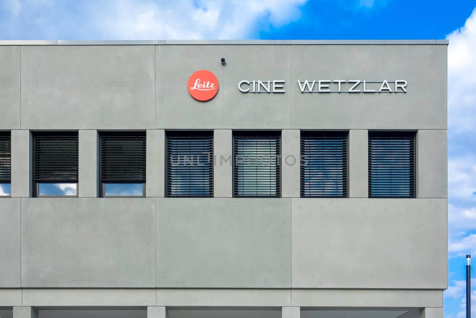 WETZLAR, GERMANY 05. SEPTEMBER 2019: Company building of Leica Camera AG, Leitz Park, Wetzlar, Hesse, Germany, Europe