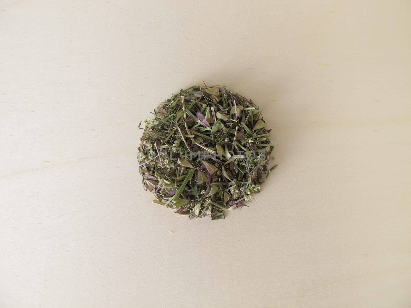 Dried shepherds purse herbs for herbal tea