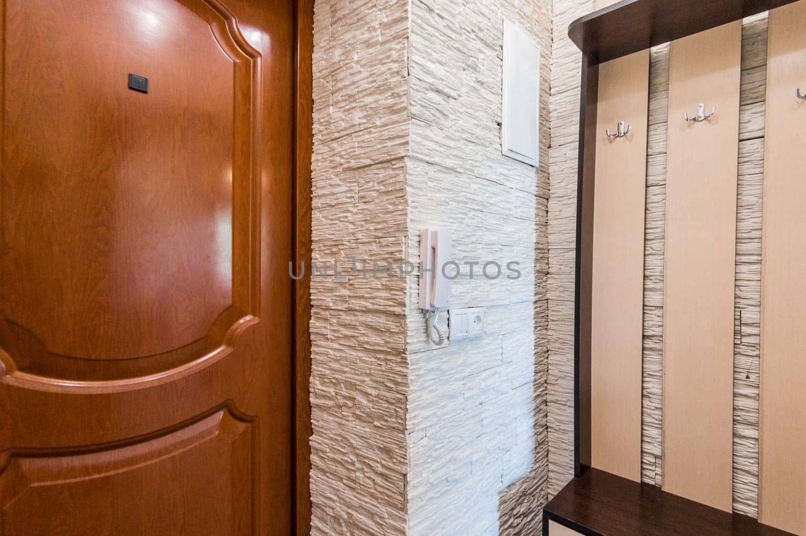 Russia, Moscow- July 08, 2019: interior room apartment. standard repair decoration in hostel