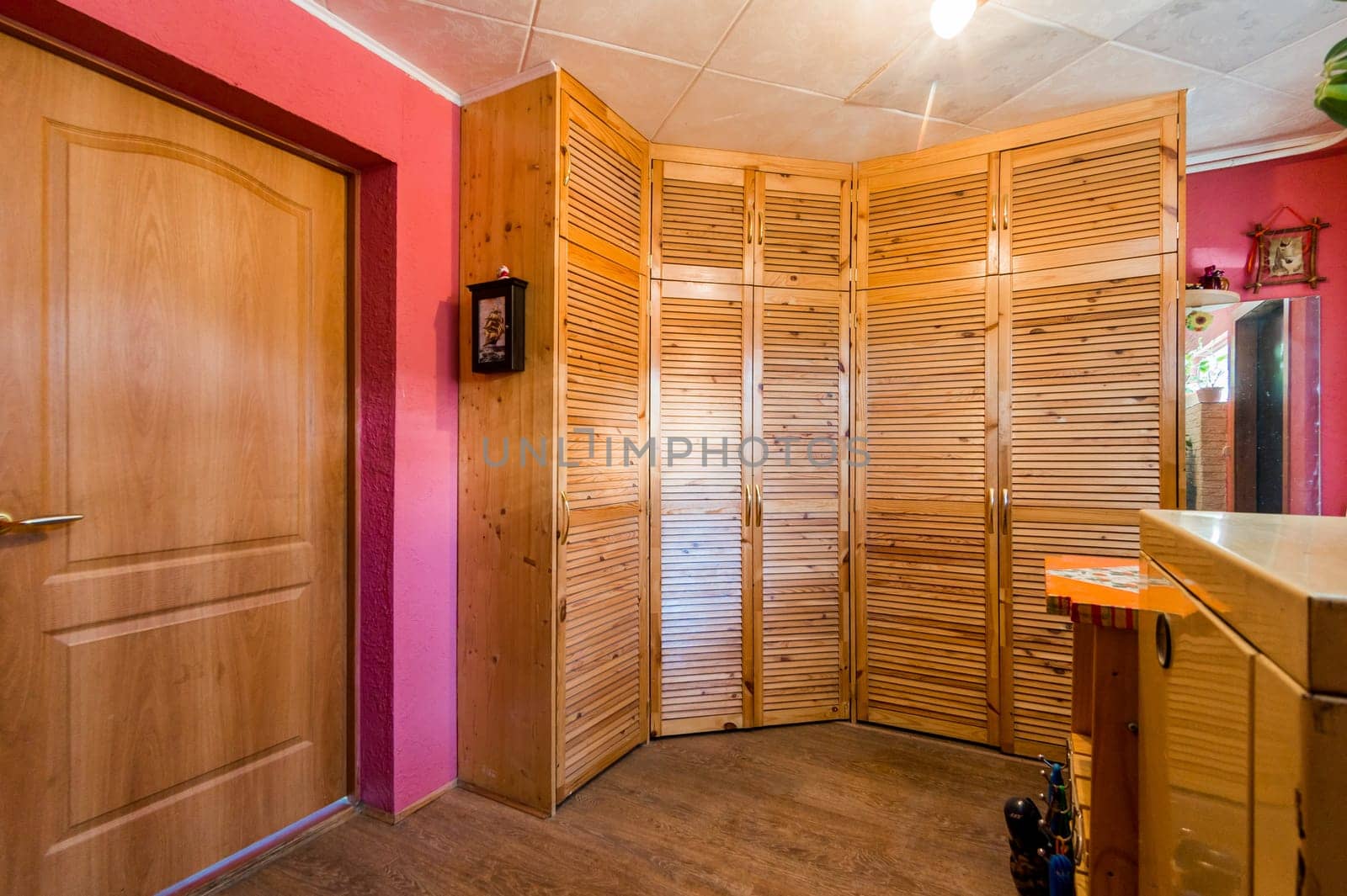 Russia, Moscow- July 08, 2019: interior room apartment. standard repair decoration in hostel