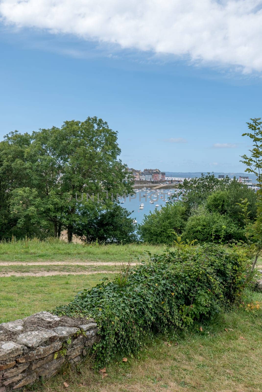 a landscape of Brittany in summer, France. sea, color of this region in summer