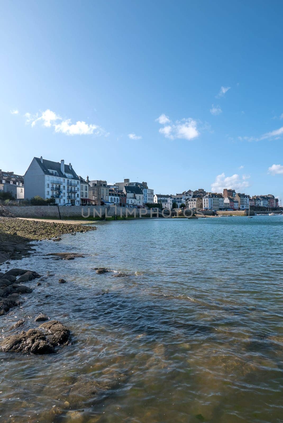 a landscape of Brittany in summer, France. sea, color of this region in summer