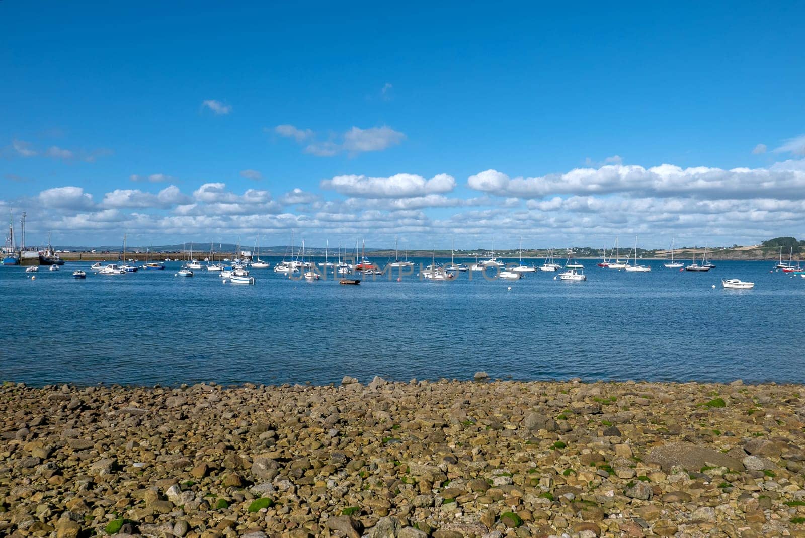 a landscape of Brittany in summer, France. sea, color of this region in summer