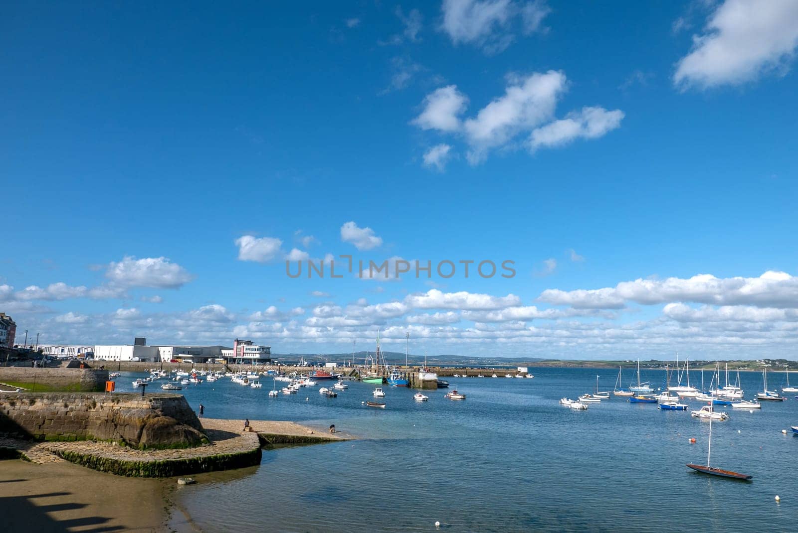 a landscape of Brittany in summer, France. sea, color of this region in summer