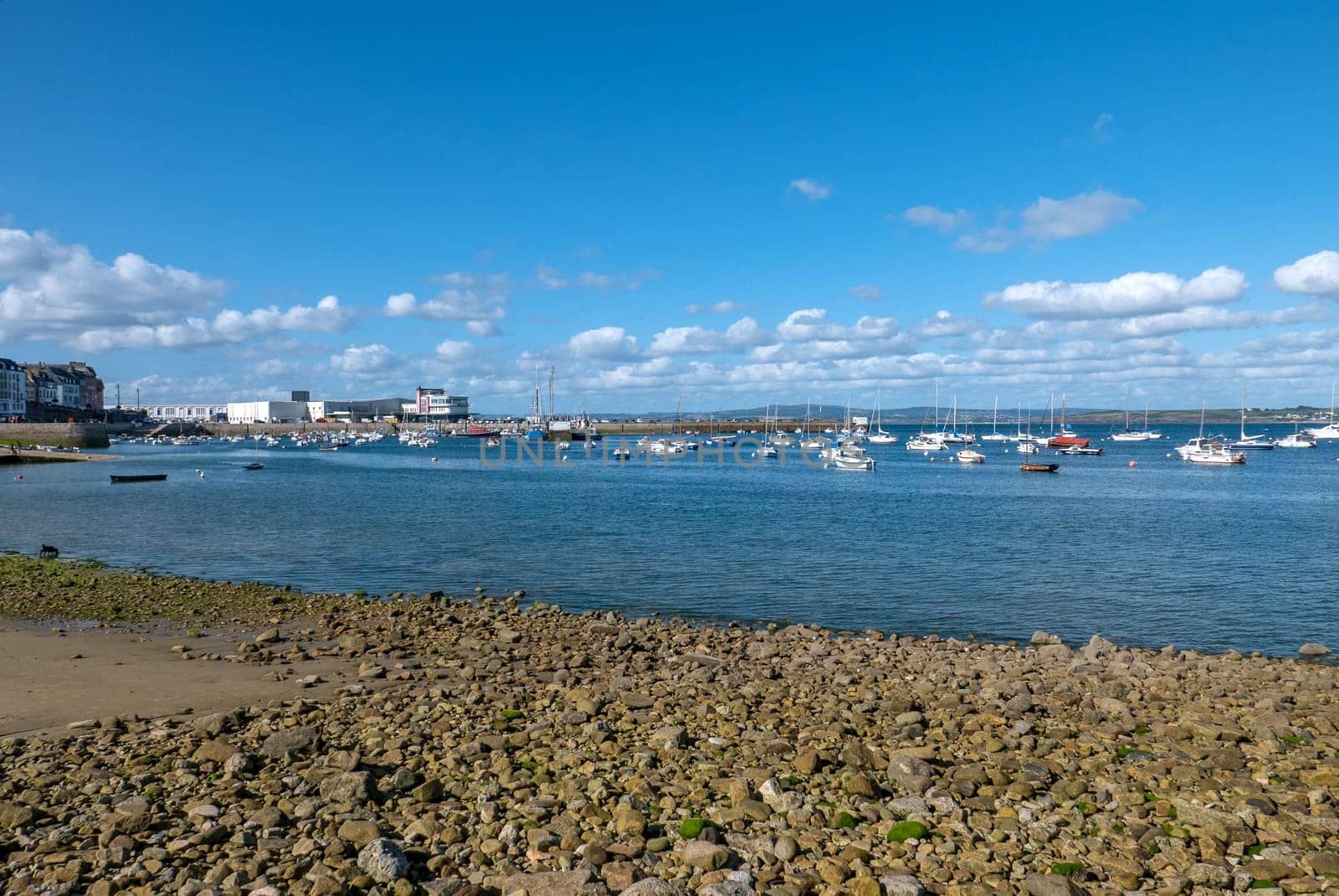 a landscape of Brittany in summer, France. sea, color of this region in summer