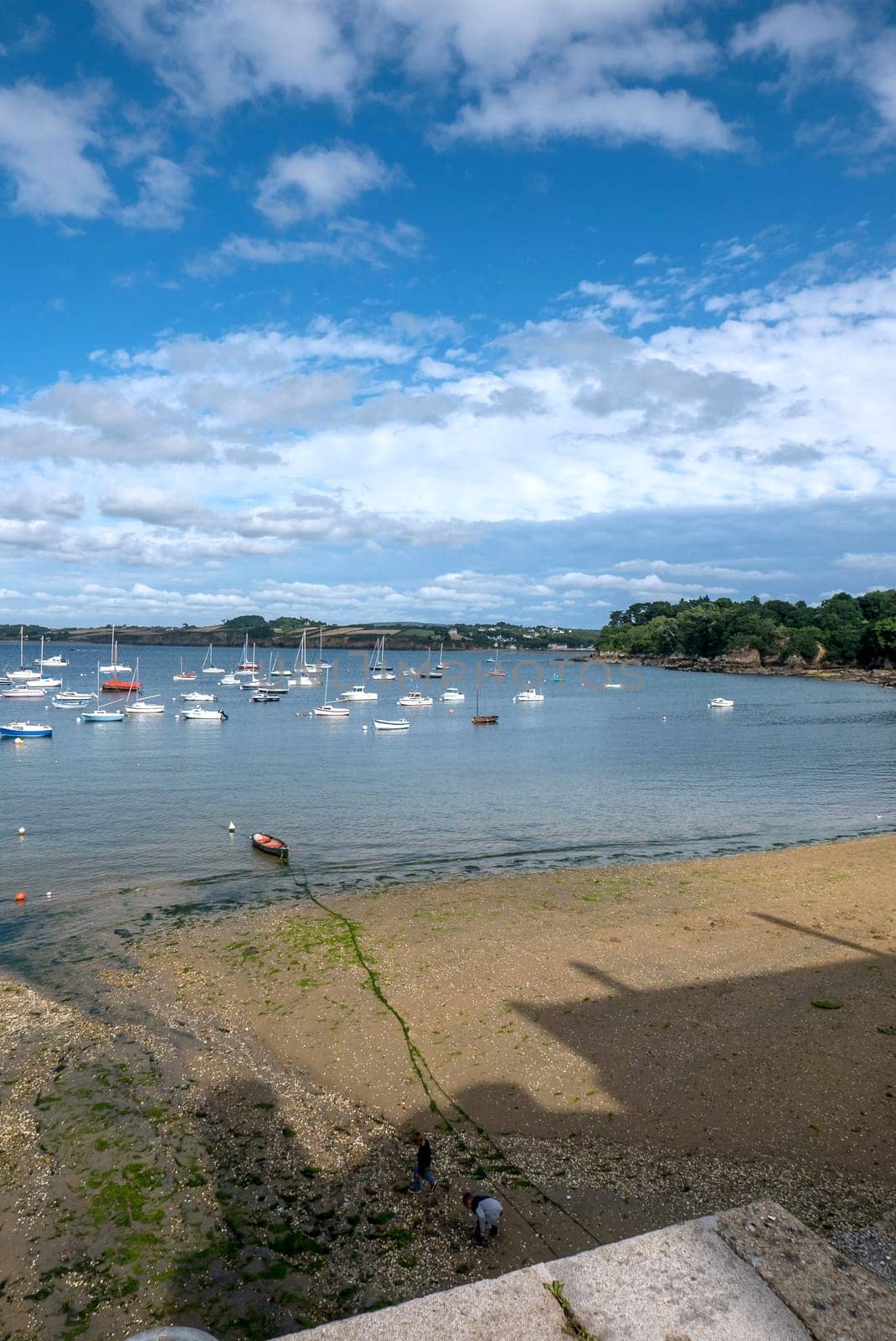 a landscape of Brittany in summer, France. sea, color of this region in summer