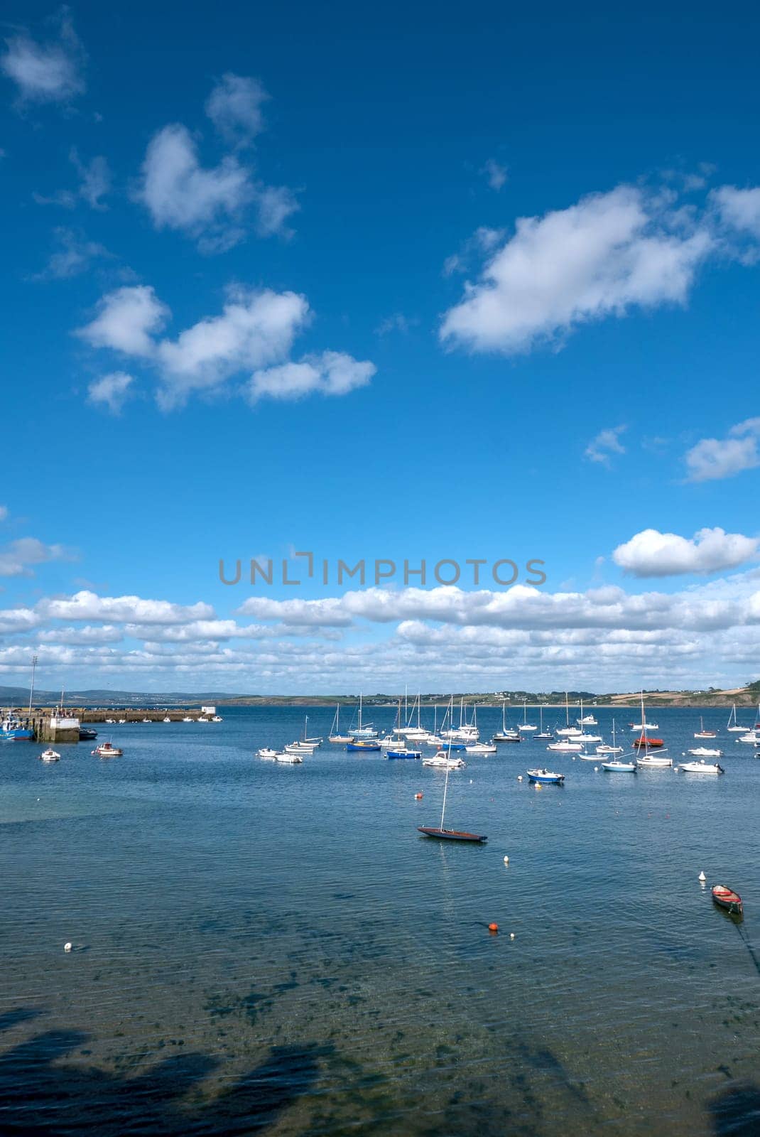 a landscape of Brittany in summer, France. sea, color of this region in summer