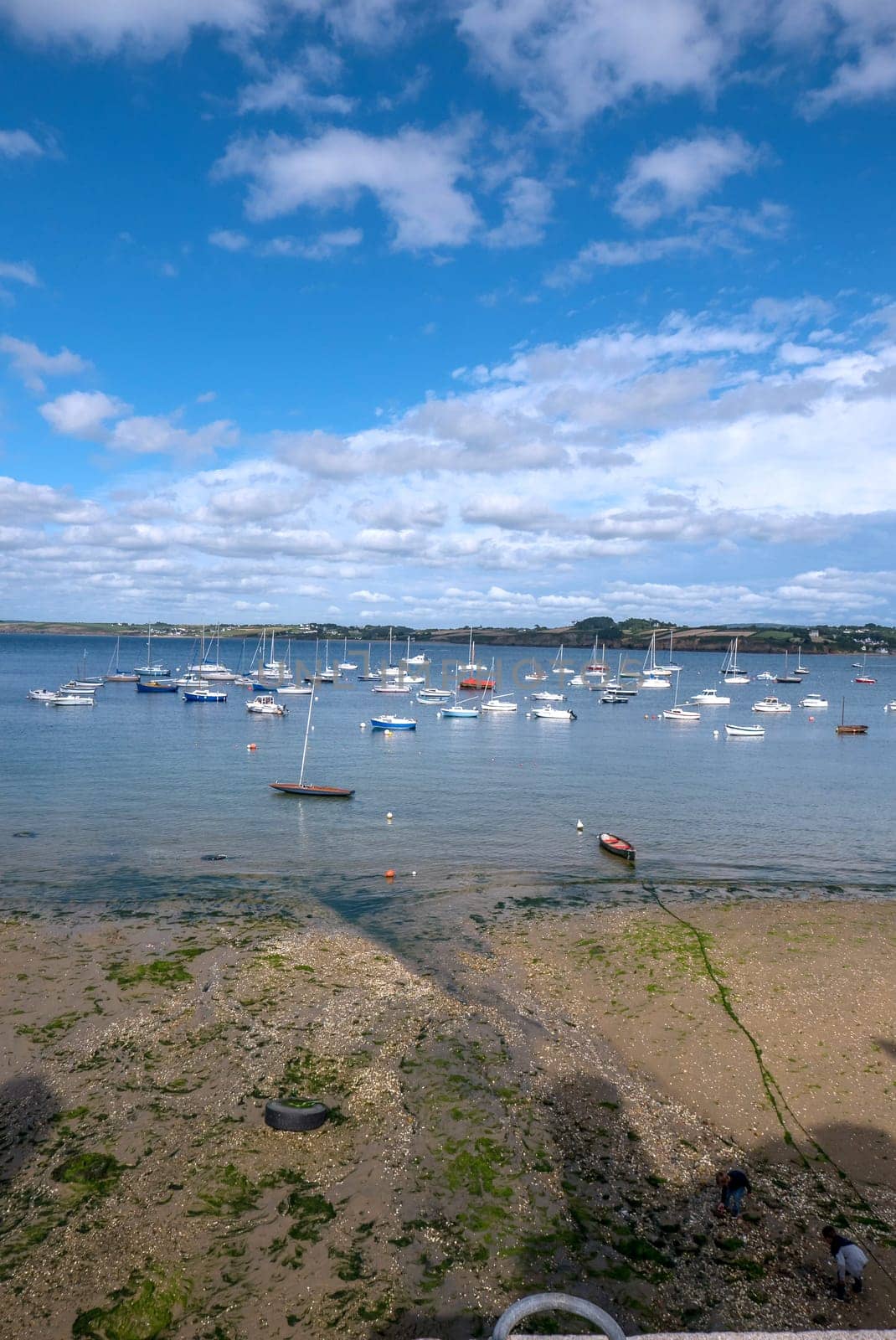 a landscape of Brittany in summer, France. sea, color of this region in summer