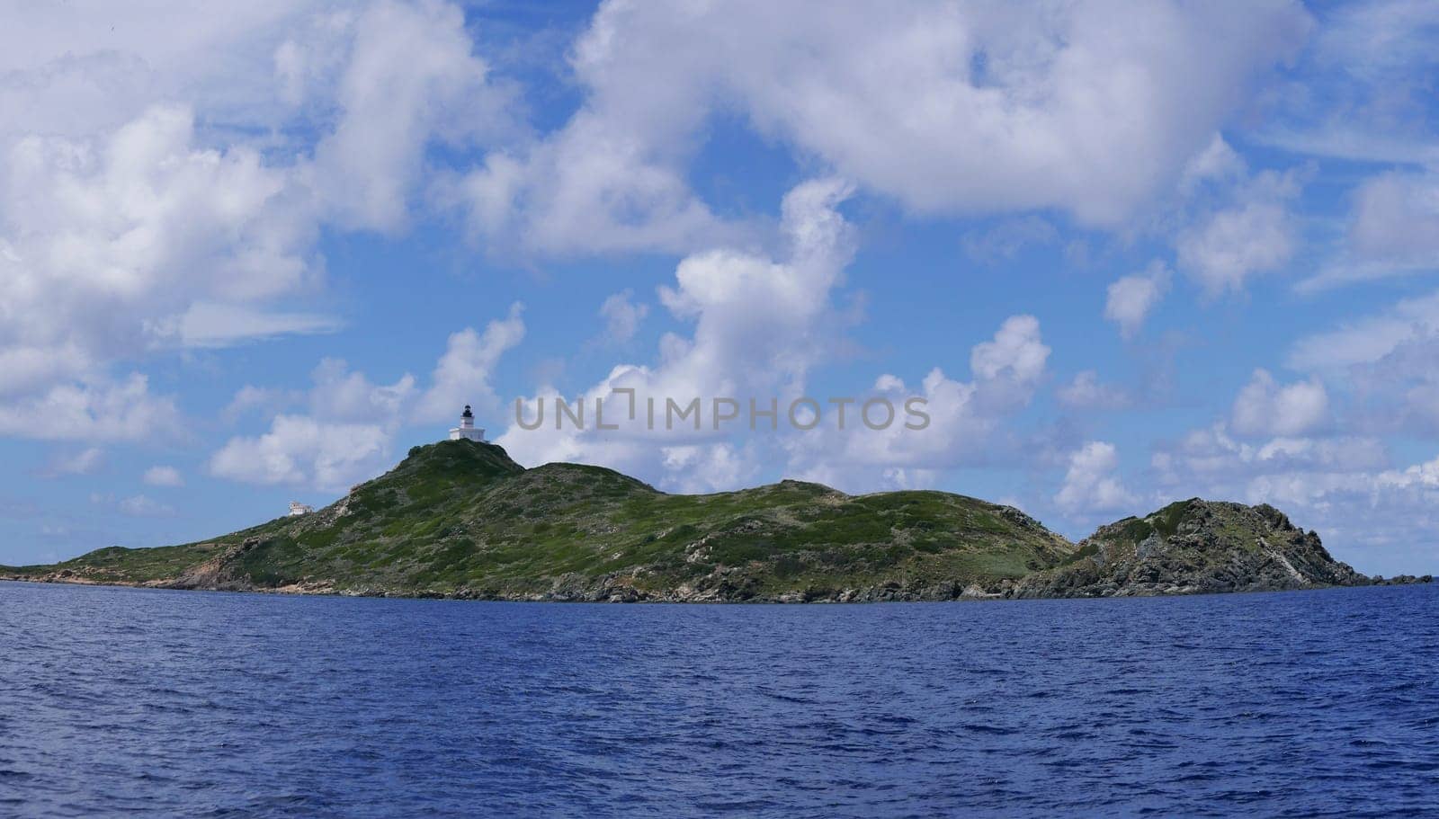 Holidays in southern Corsica..Discovery of the Sanguinaires Islands, next to the city of Ajaccio