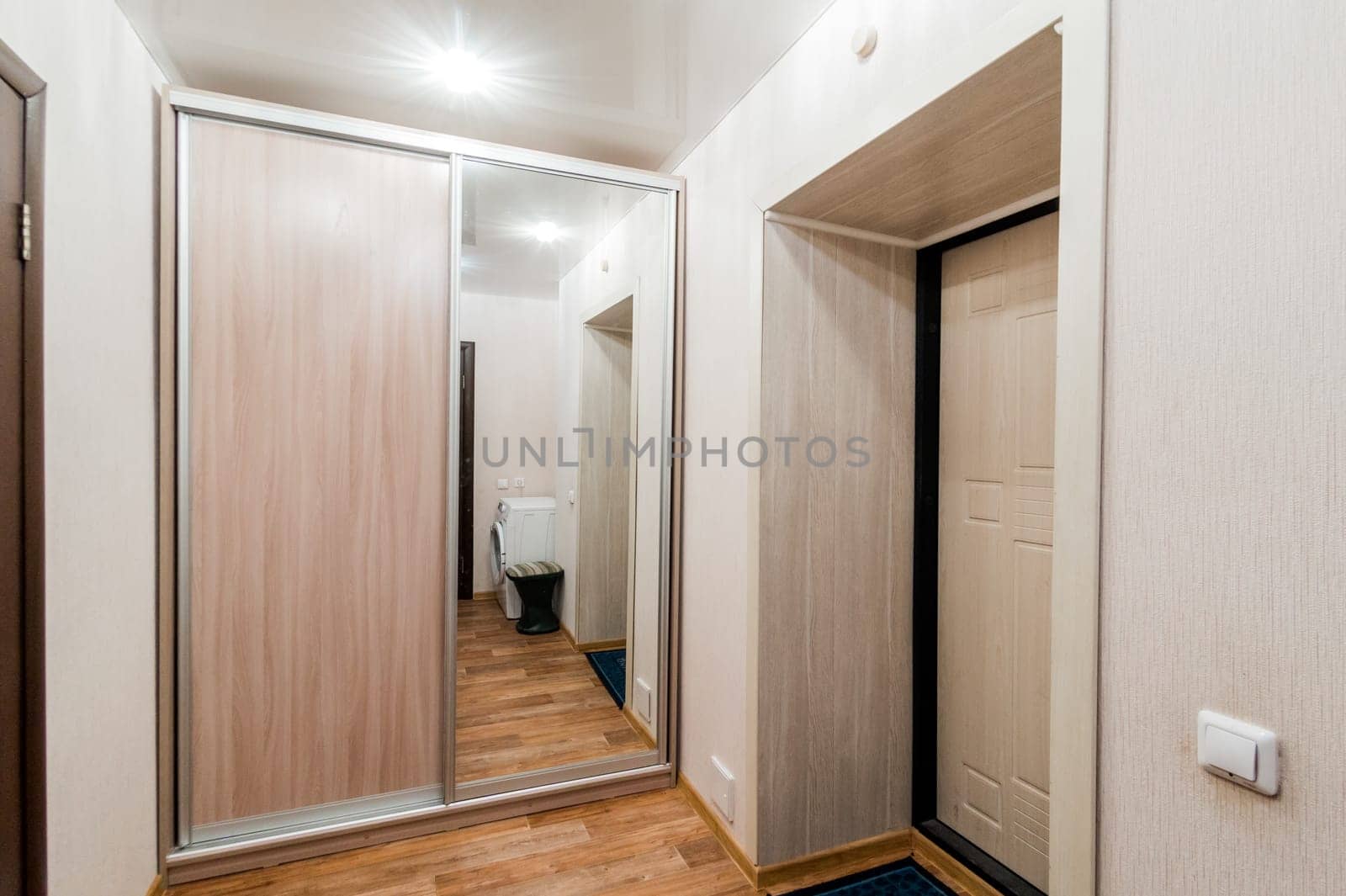 Russia, Moscow- July 16, 2019: interior room apartment. standard repair decoration in hostel