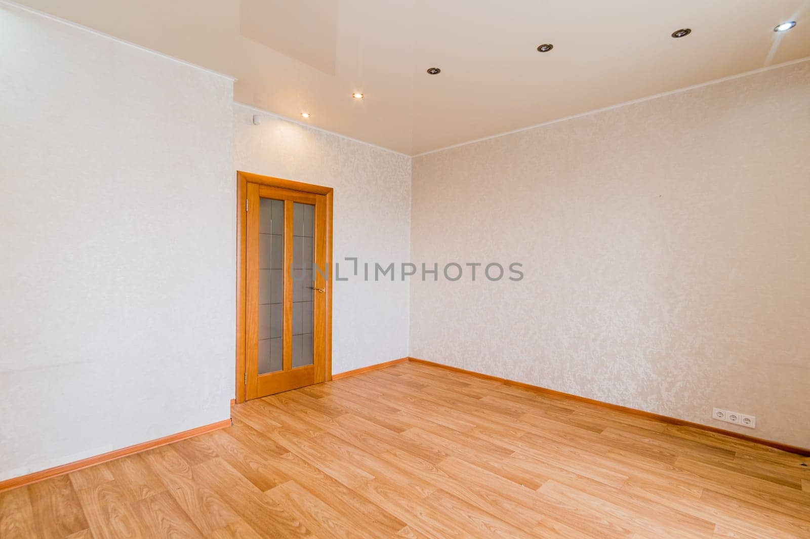 Russia, Moscow- July 16, 2019: interior room apartment. standard repair decoration in hostel. bright empty room without furniture