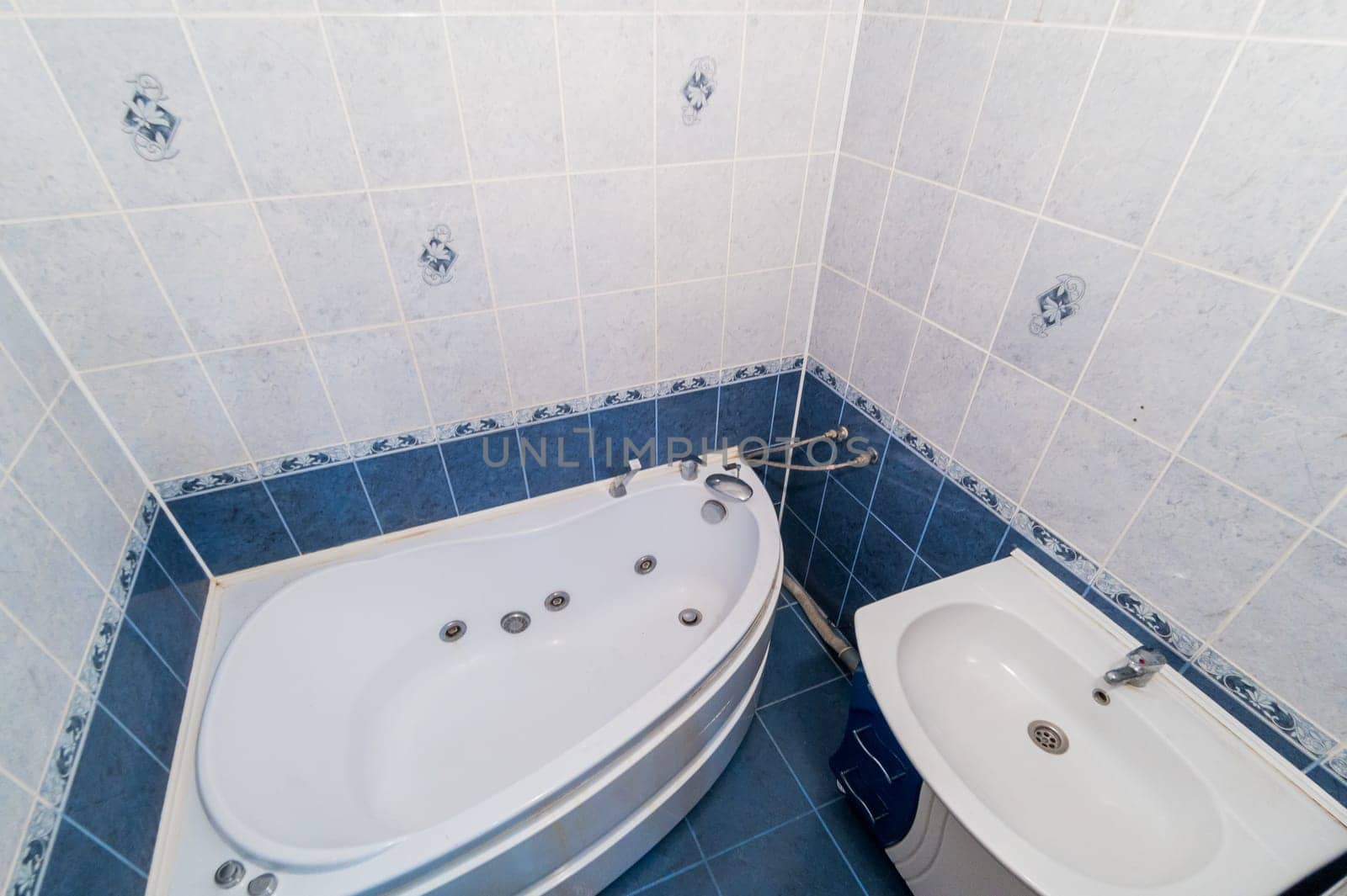 Russia, Moscow- July 16, 2019: interior room apartment. standard repair decoration in hostel. bathroom and toilet