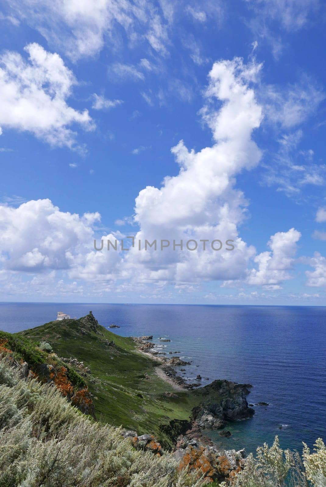 Holidays in southern Corsica..Discovery of the Sanguinaires Islands, next to the city of Ajaccio