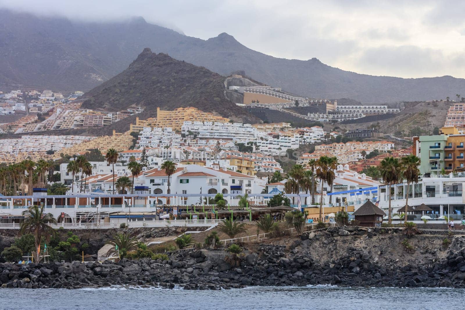 famous Adeje coast on Canary island. Tenerife, Spain
