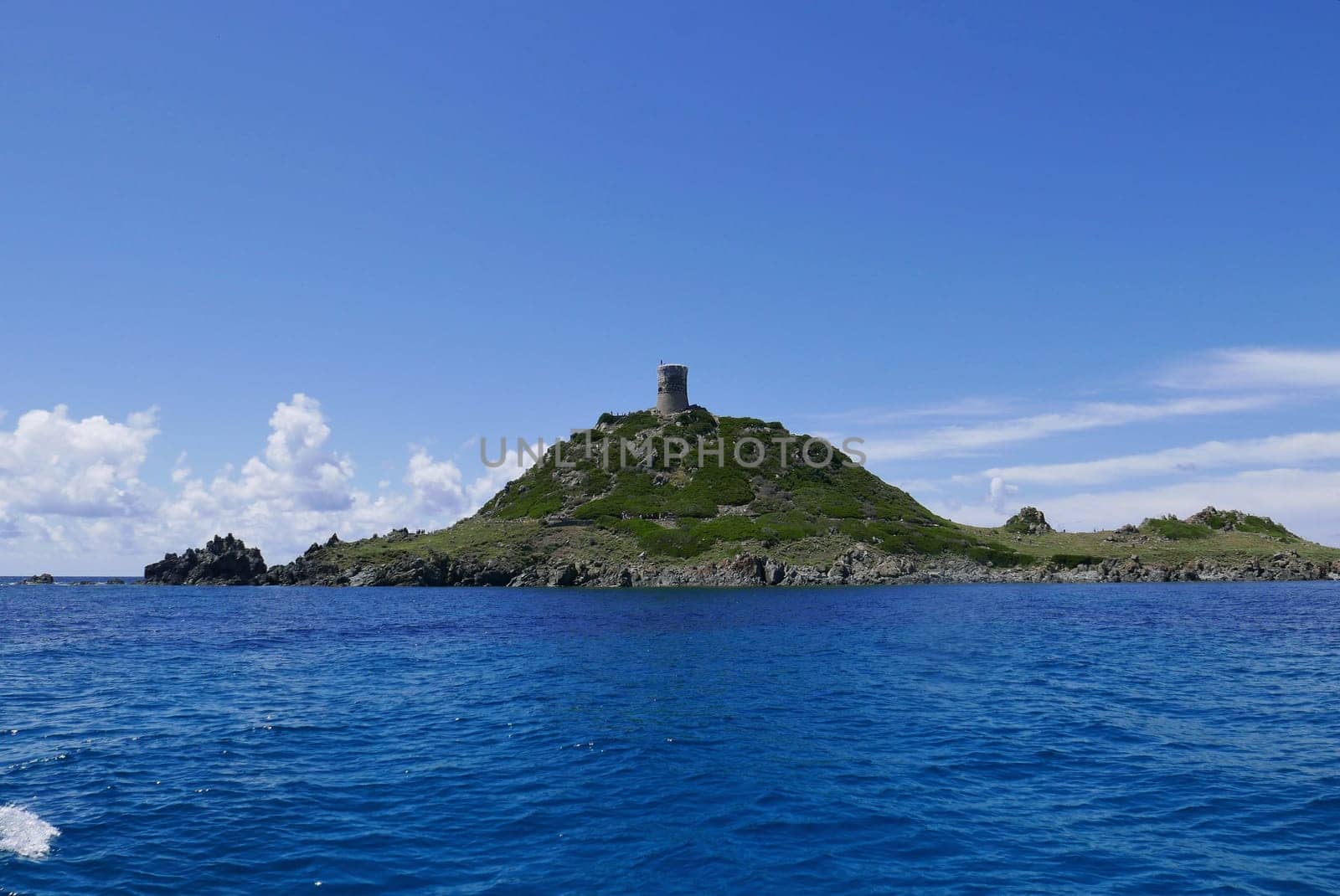 Holidays in southern Corsica..Discovery of the Sanguinaires Islands, next to the city of Ajaccio