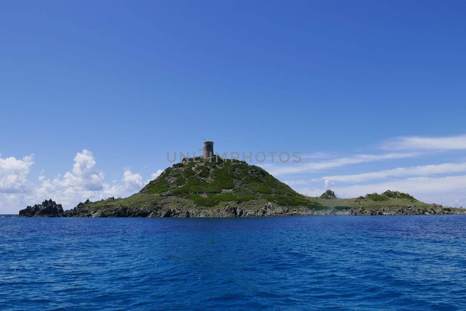 Holidays in southern Corsica..Discovery of the Sanguinaires Islands, next to the city of Ajaccio