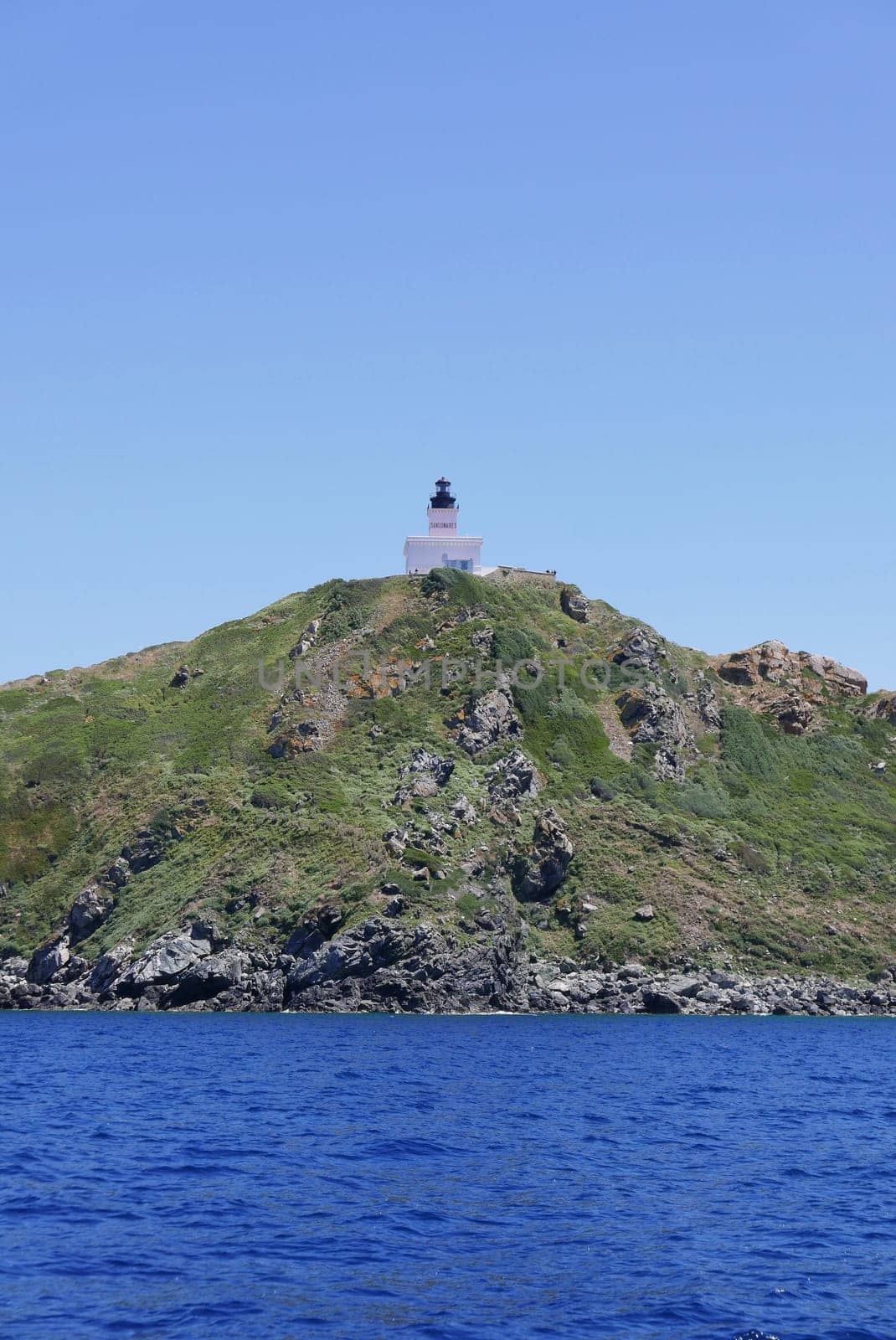 Holidays in southern Corsica..Discovery of the Sanguinaires Islands, next to the city of Ajaccio