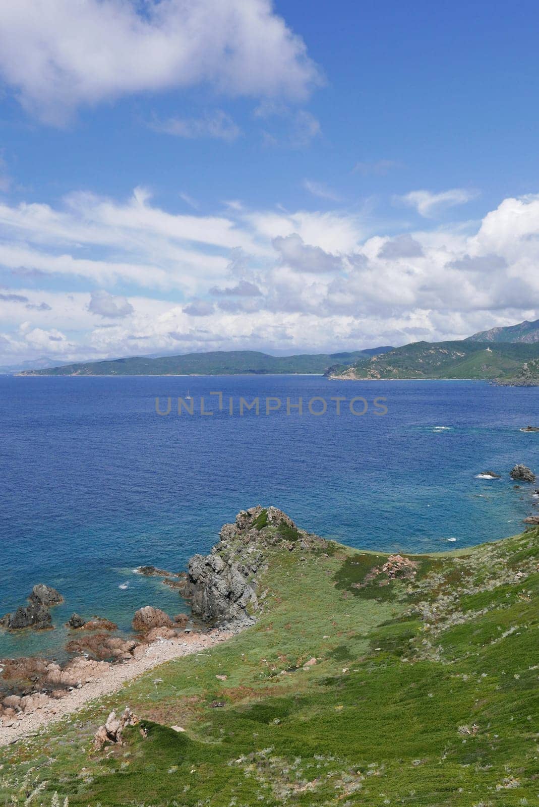 Holidays in southern Corsica..Discovery of the Sanguinaires Islands, next to the city of Ajaccio