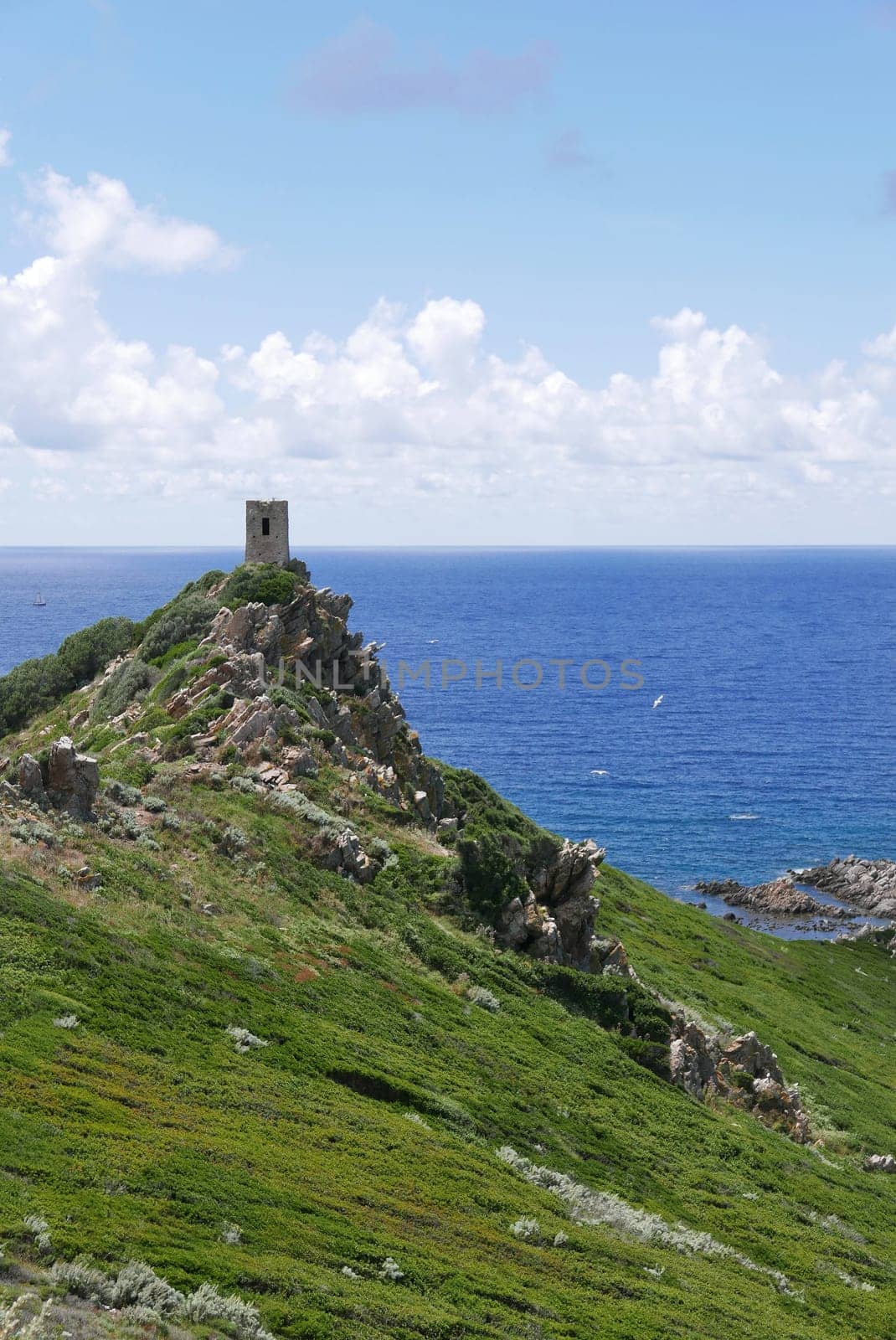Holidays in southern Corsica..Discovery of the Sanguinaires Islands, next to the city of Ajaccio