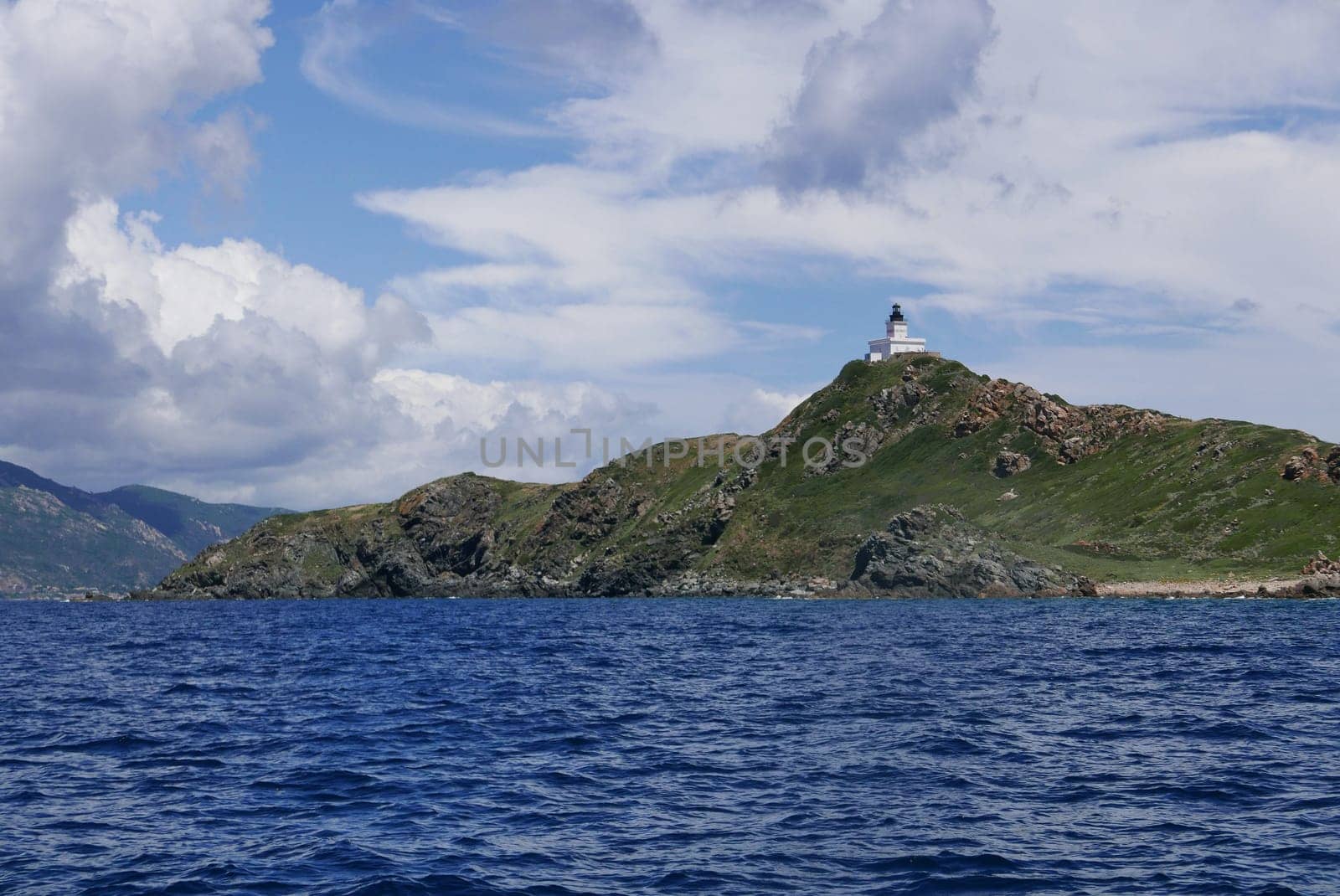 Holidays in southern Corsica..Discovery of the Sanguinaires Islands, next to the city of Ajaccio