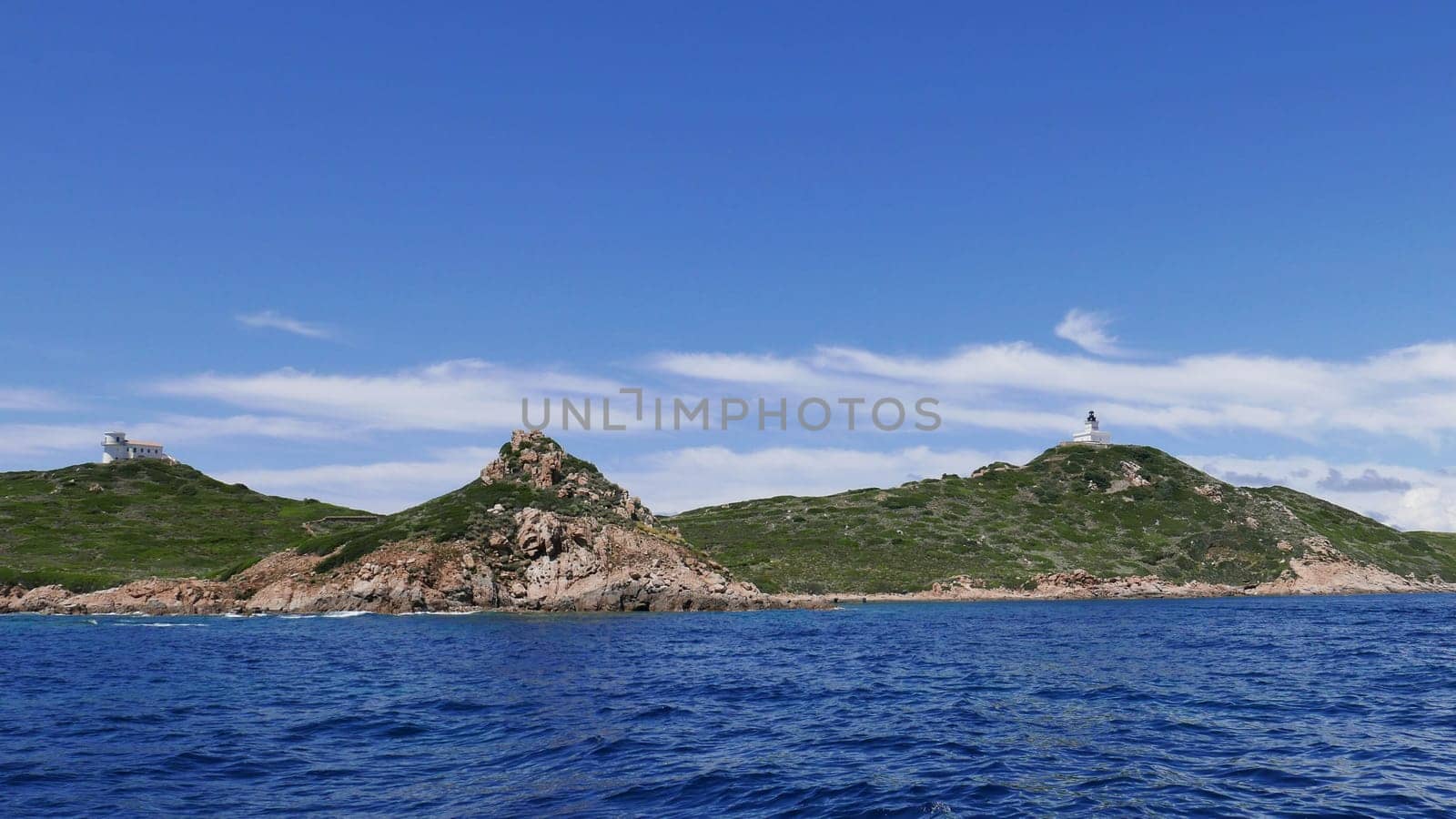 Holidays in southern Corsica..Discovery of the Sanguinaires Islands, next to the city of Ajaccio