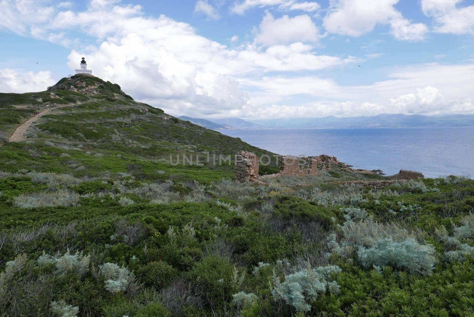 Holidays in southern Corsica..Discovery of the Sanguinaires Islands, next to the city of Ajaccio