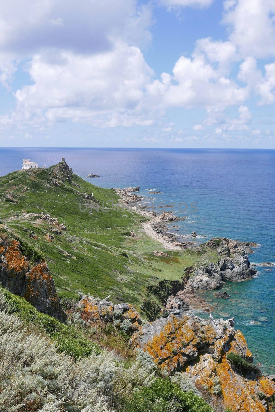 Holidays in southern Corsica..Discovery of the Sanguinaires Islands, next to the city of Ajaccio