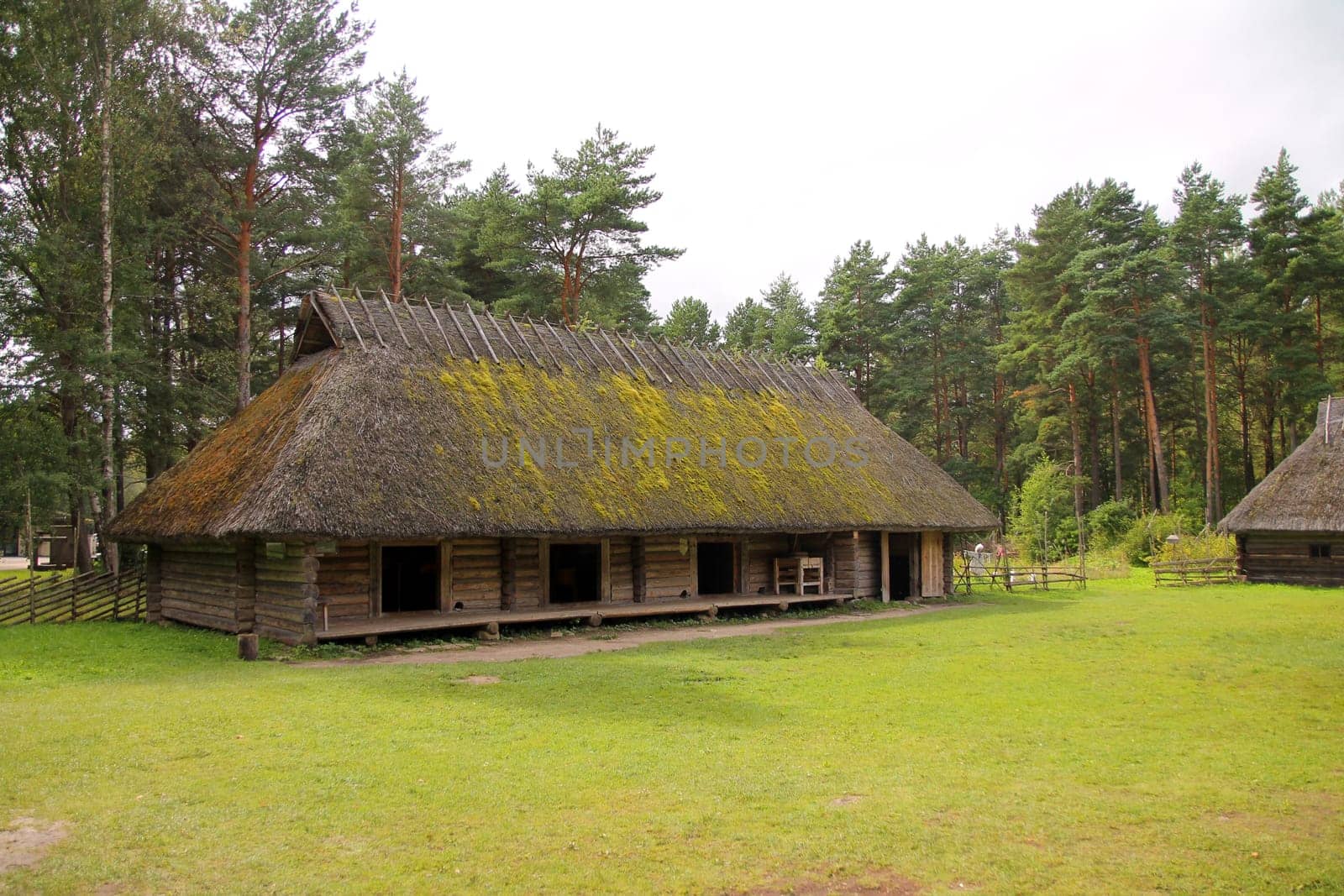 Historic rural wood Baltic farm in Estonia