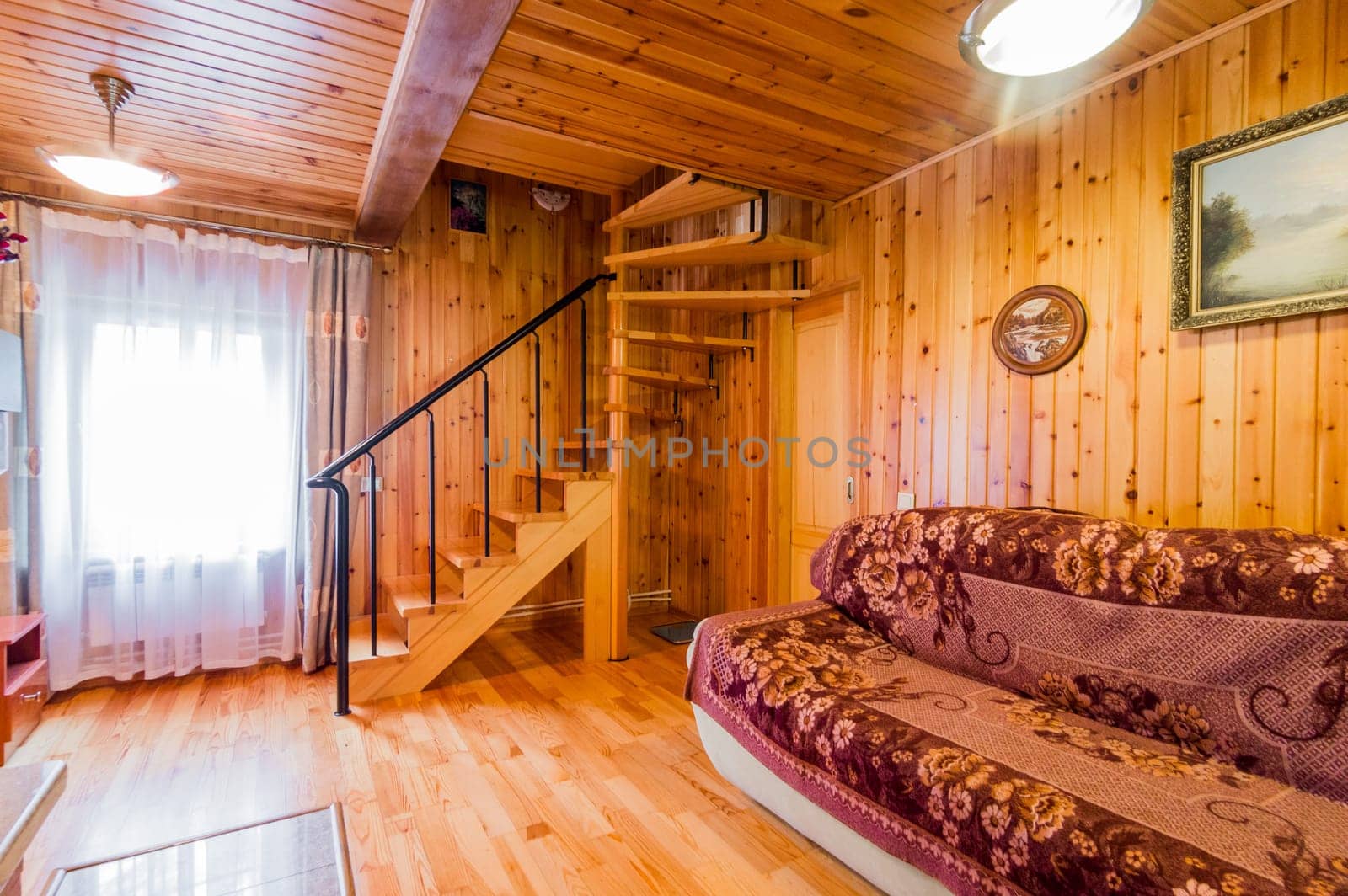 Russia, Moscow- July 23, 2019: interior room apartment. stairs, steps