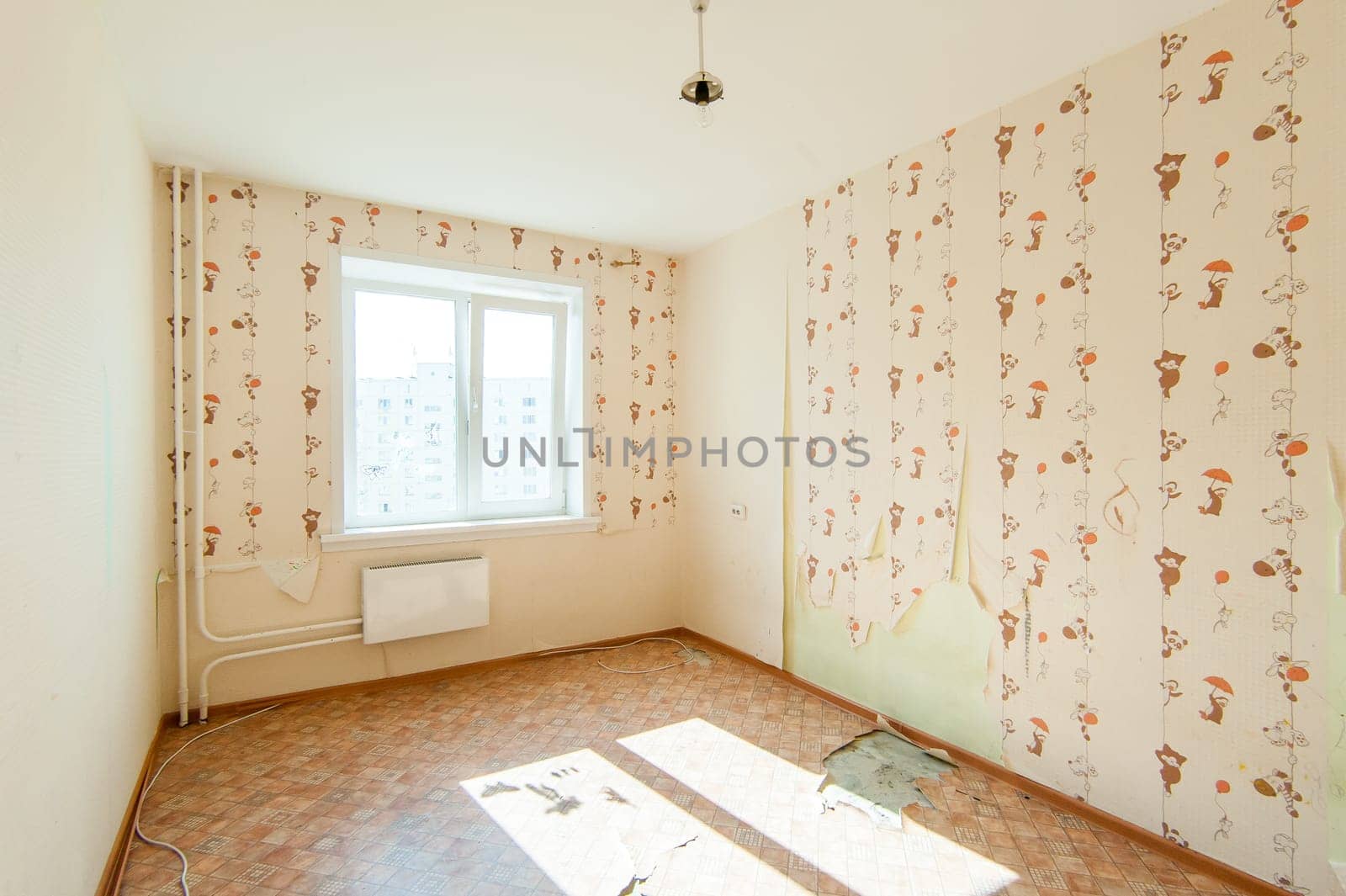 Russia, Moscow- July 08, 2019: interior room apartment. old careless not modern setting