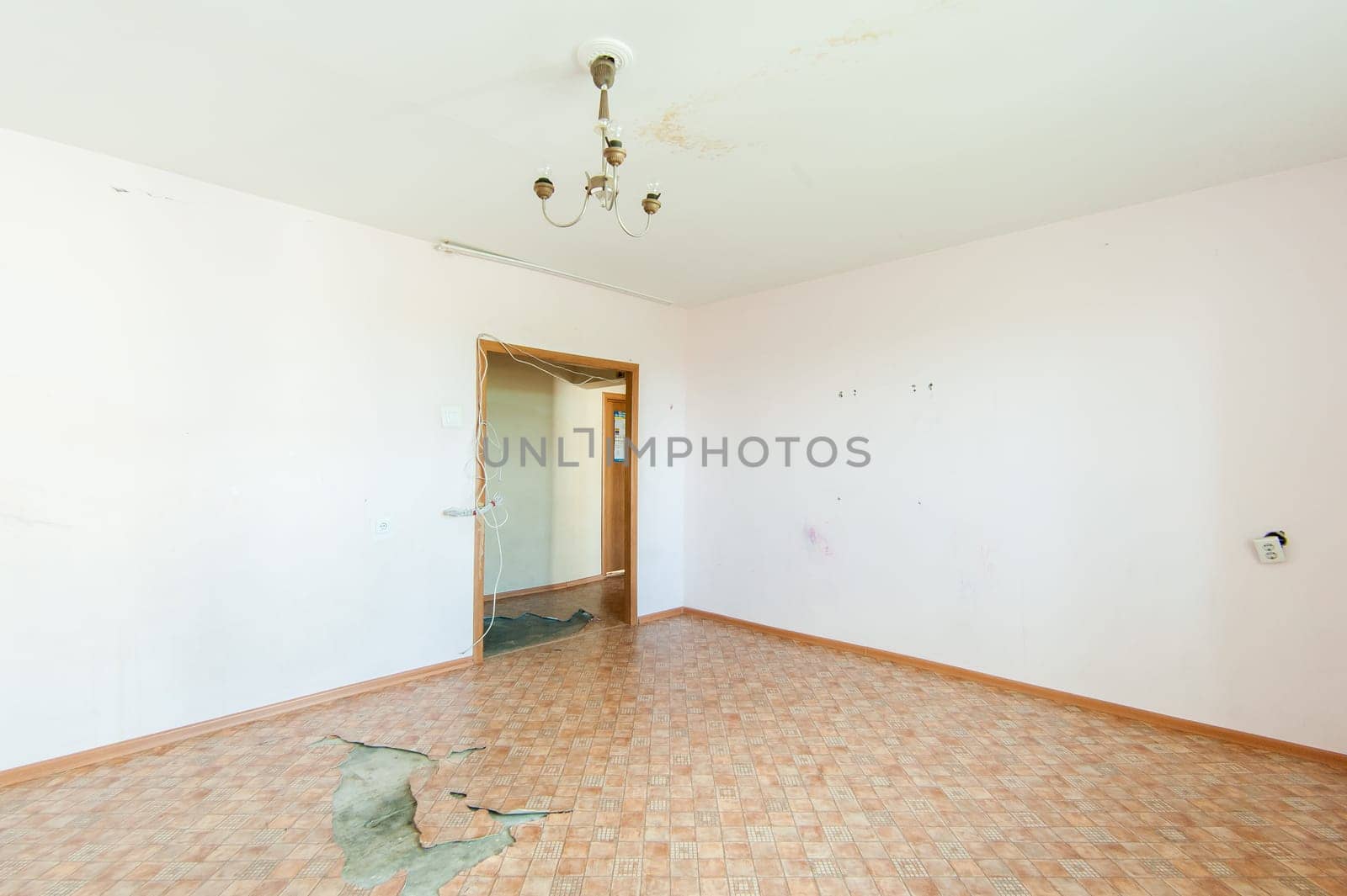 Russia, Moscow- July 08, 2019: interior room apartment. old careless not modern setting