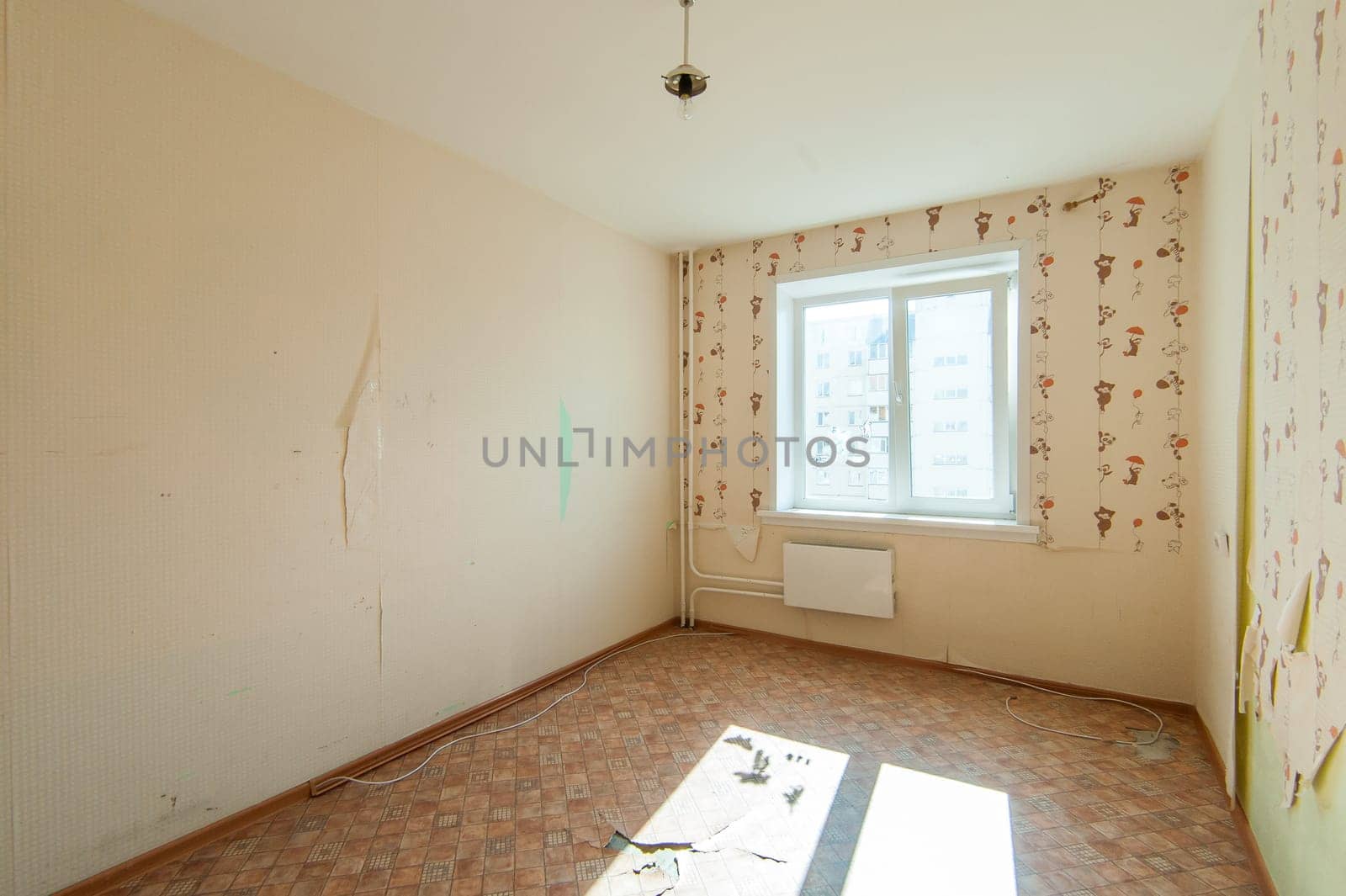 Russia, Moscow- July 08, 2019: interior room apartment. old careless not modern setting