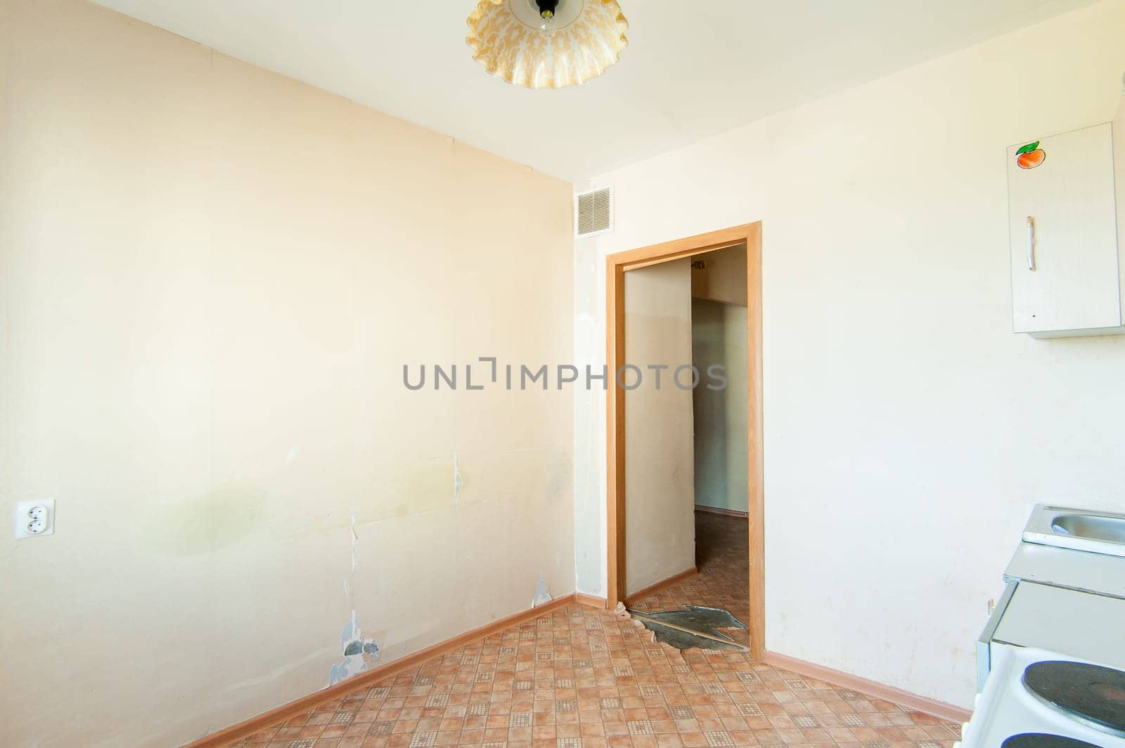 Russia, Moscow- July 08, 2019: interior room apartment. old careless not modern setting