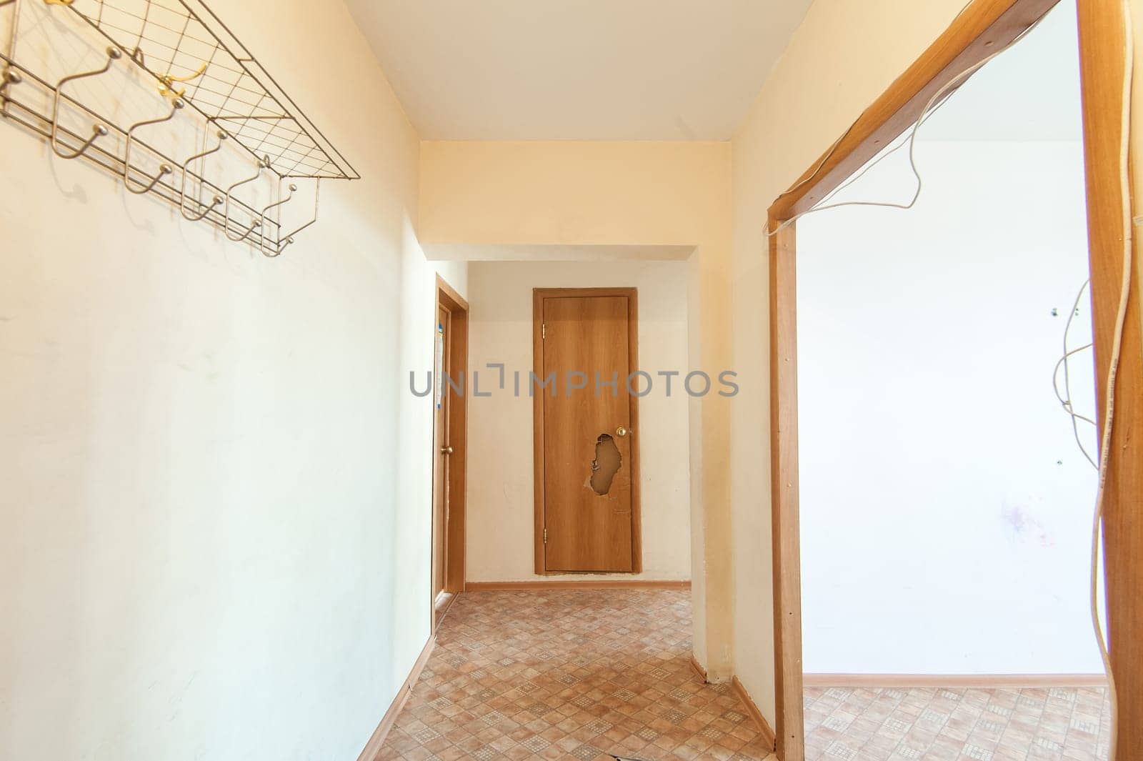 Russia, Moscow- July 08, 2019: interior room apartment. old careless not modern setting