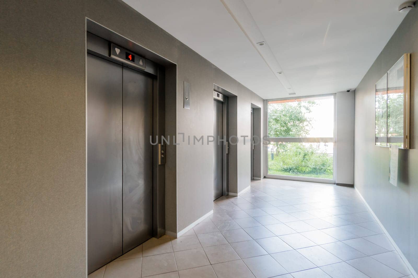 Russia, Moscow- July 08, 2019: interior room. passenger elevator in an apartment building, buttons
