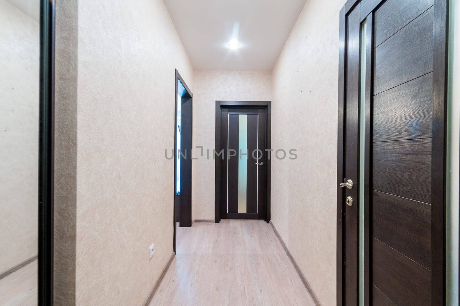 Russia, Moscow- July 08, 2019: interior room apartment. standard repair decoration in hostel