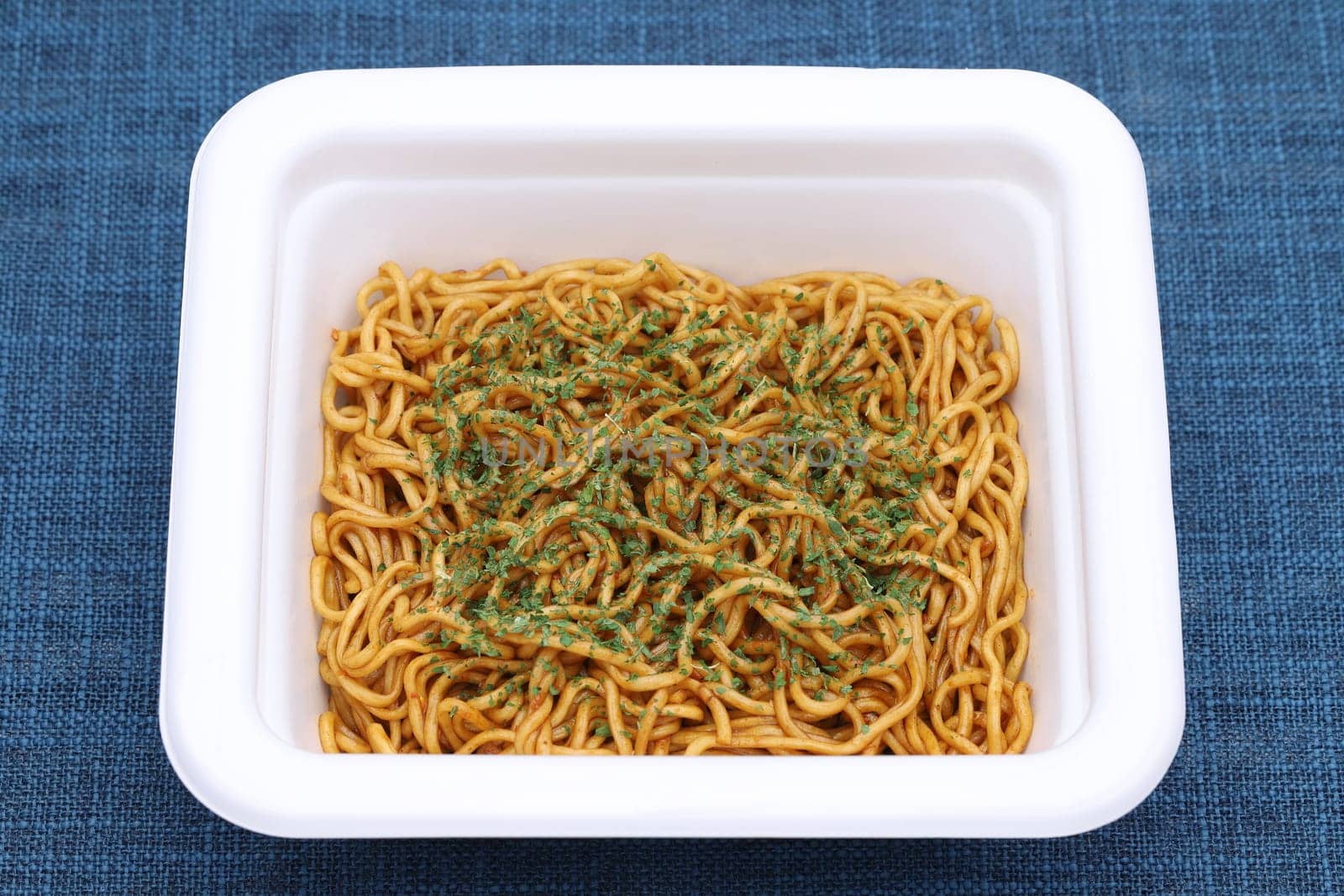 Instant fried noodles in a plastic cup, Yakisoba