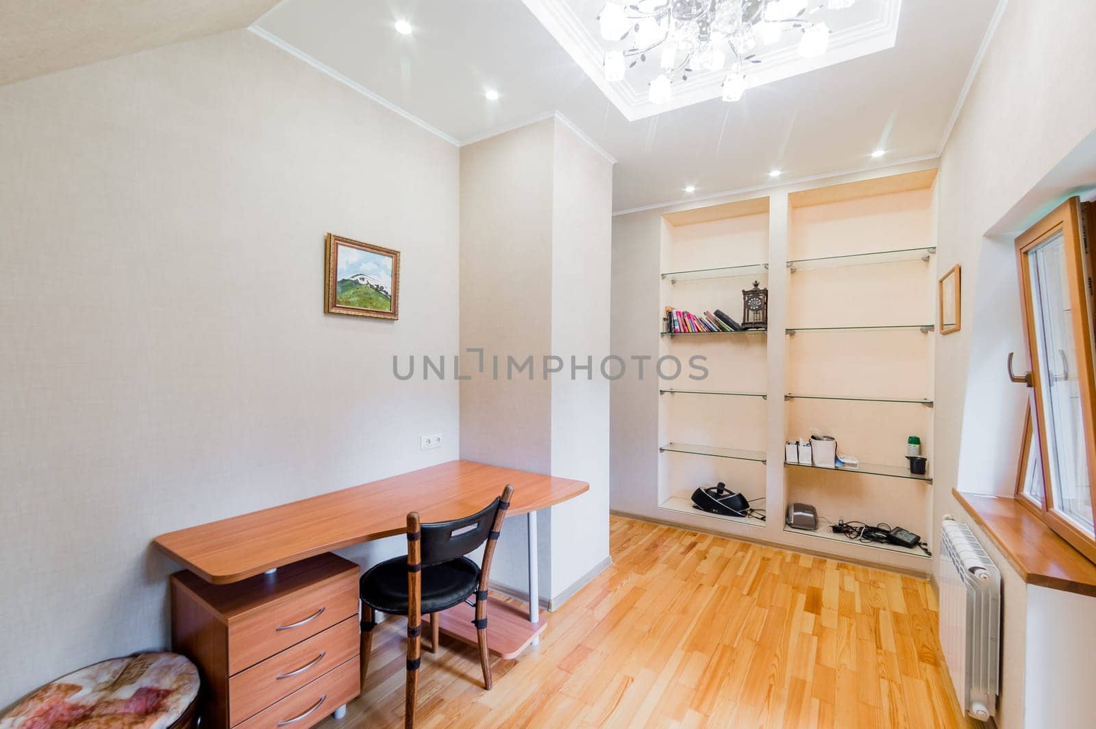 Russia, Moscow- July 23, 2019: interior room apartment. standard repair decoration in hostel