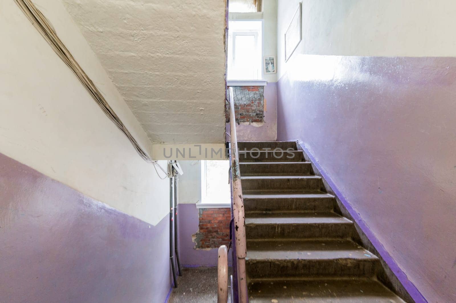 Russia, Moscow- July 23, 2019: interior room apartment. stairs, steps