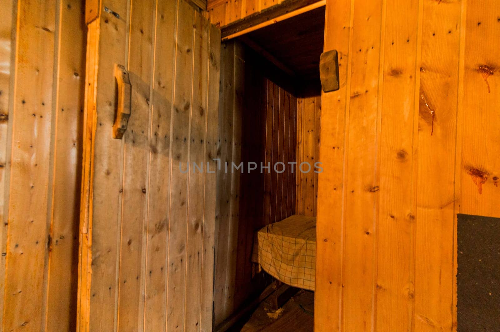 Russia, Moscow- July 23, 2019: interior room apartment. standard repair decoration in hostel. bathhouse, sauna
