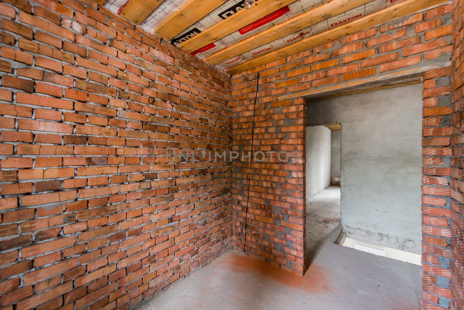 Russia, Moscow- July 23, 2019: interior room apartment. rough repair for self-finishing. interior decoration, bare walls of the room, stage of construction
