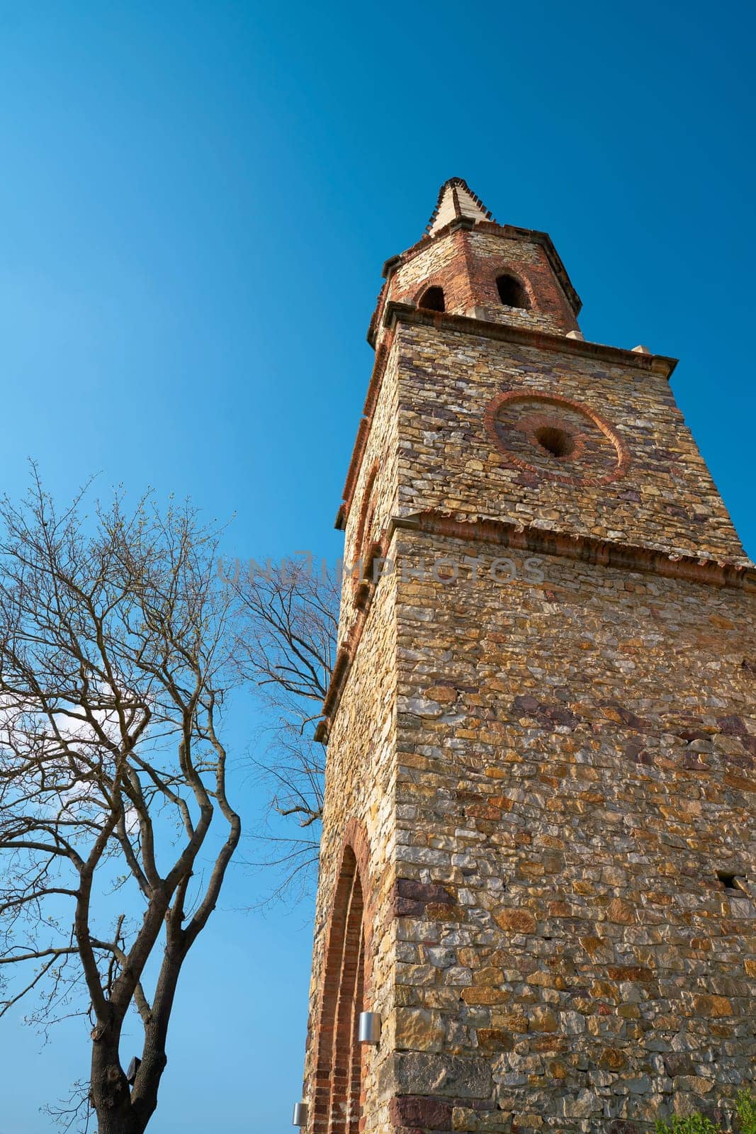 Tower of the Immanuel Church in the Magdeburg district of Alt-Prester. Today the church is used as a restaurant.