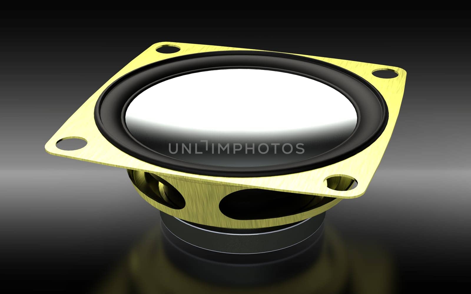 Multimedia speaker system. 3d render.