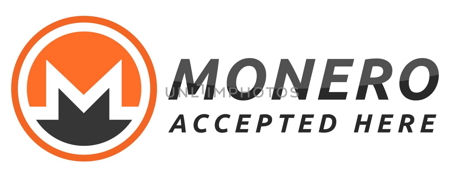 We accept Monero. Orange Monero virtual currency.