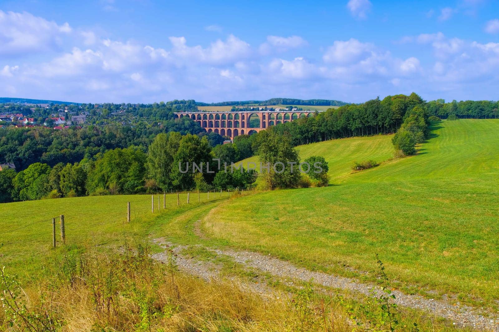 Goeltzsch Viaduct railway bridge in Saxony, Germany - Worlds largest brick bridge