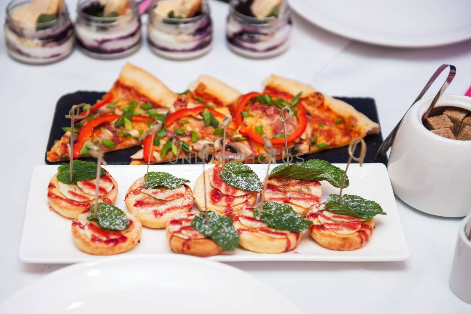 Catering food table set concept